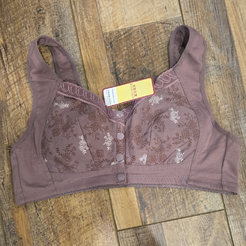 Nursing Bra, NwT Lace Detail Mauve Bra. 24" Chest